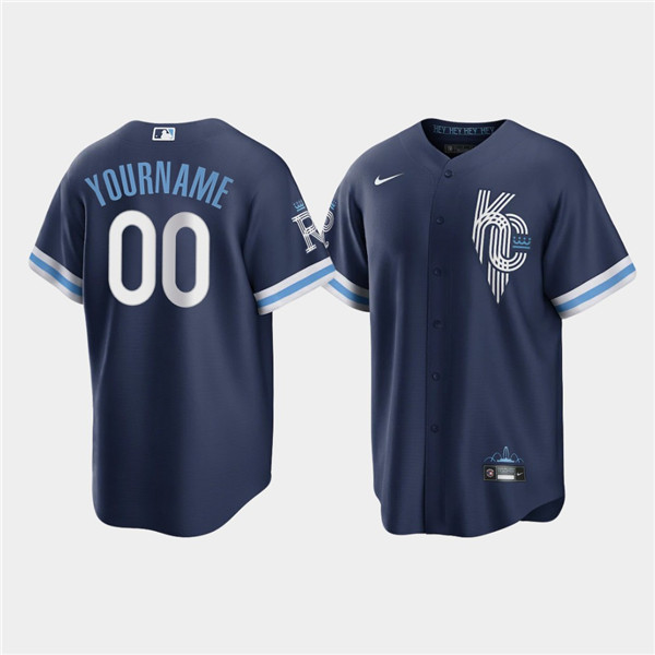 Men's Kansas City Royals ACTIVE PLAYER Custom 2022 Navy City Connect Cool Base Stitched Jersey
